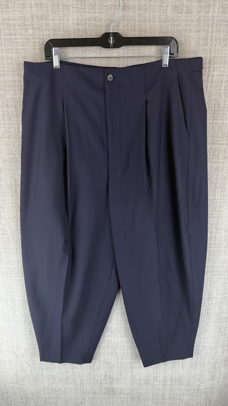 Polo By Ralph Lauren Pants Womens 16 Blue Tapered Dress Pants Pleated Wool
